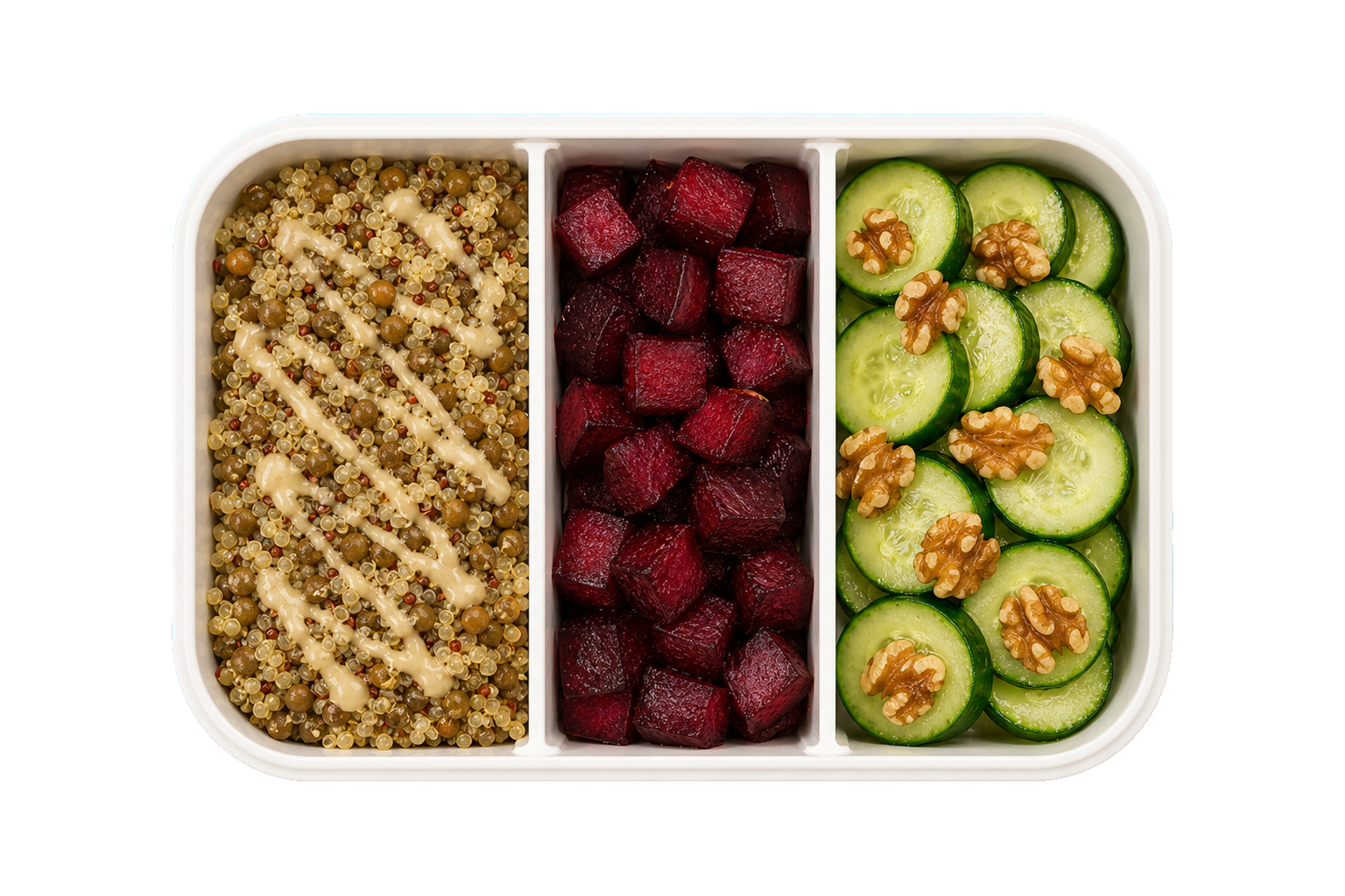 Beet Tahini Lentils with Quinoa