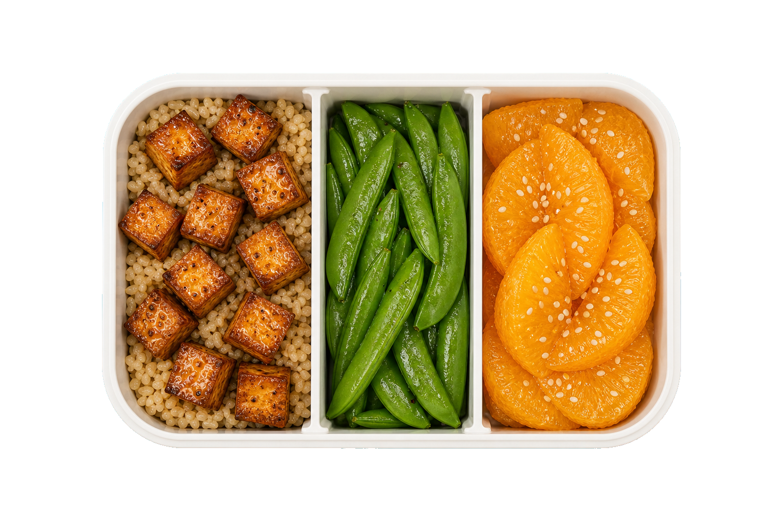 Crisp Tofu Orange with Brown Rice