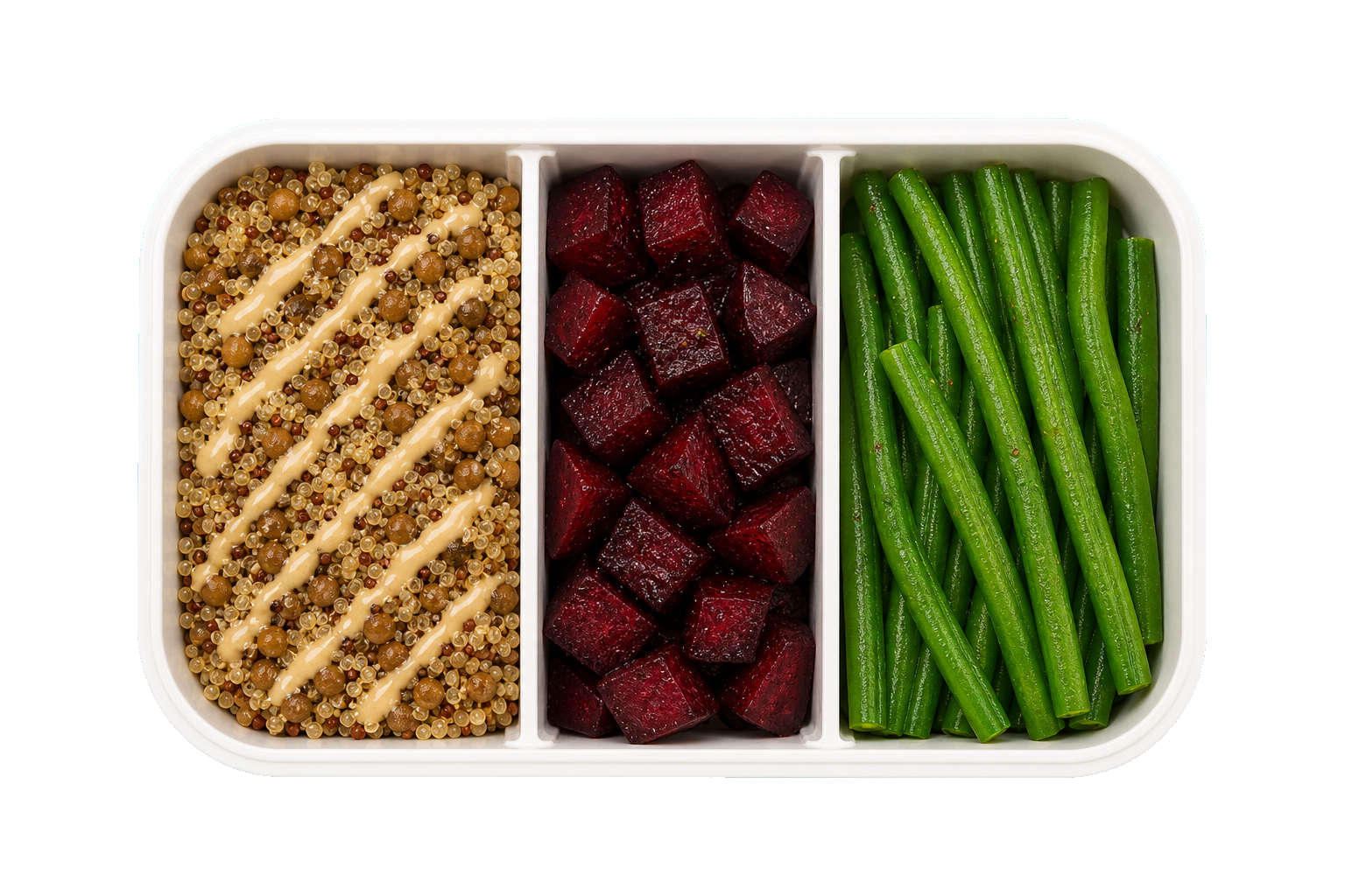 Beet Tahini Lentils with Quinoa