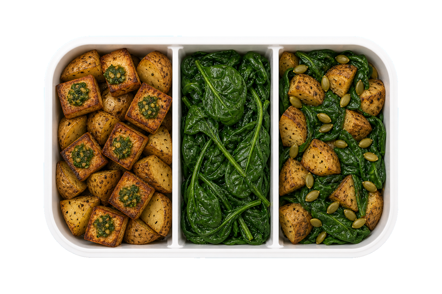 Tofu with Potato and Greens