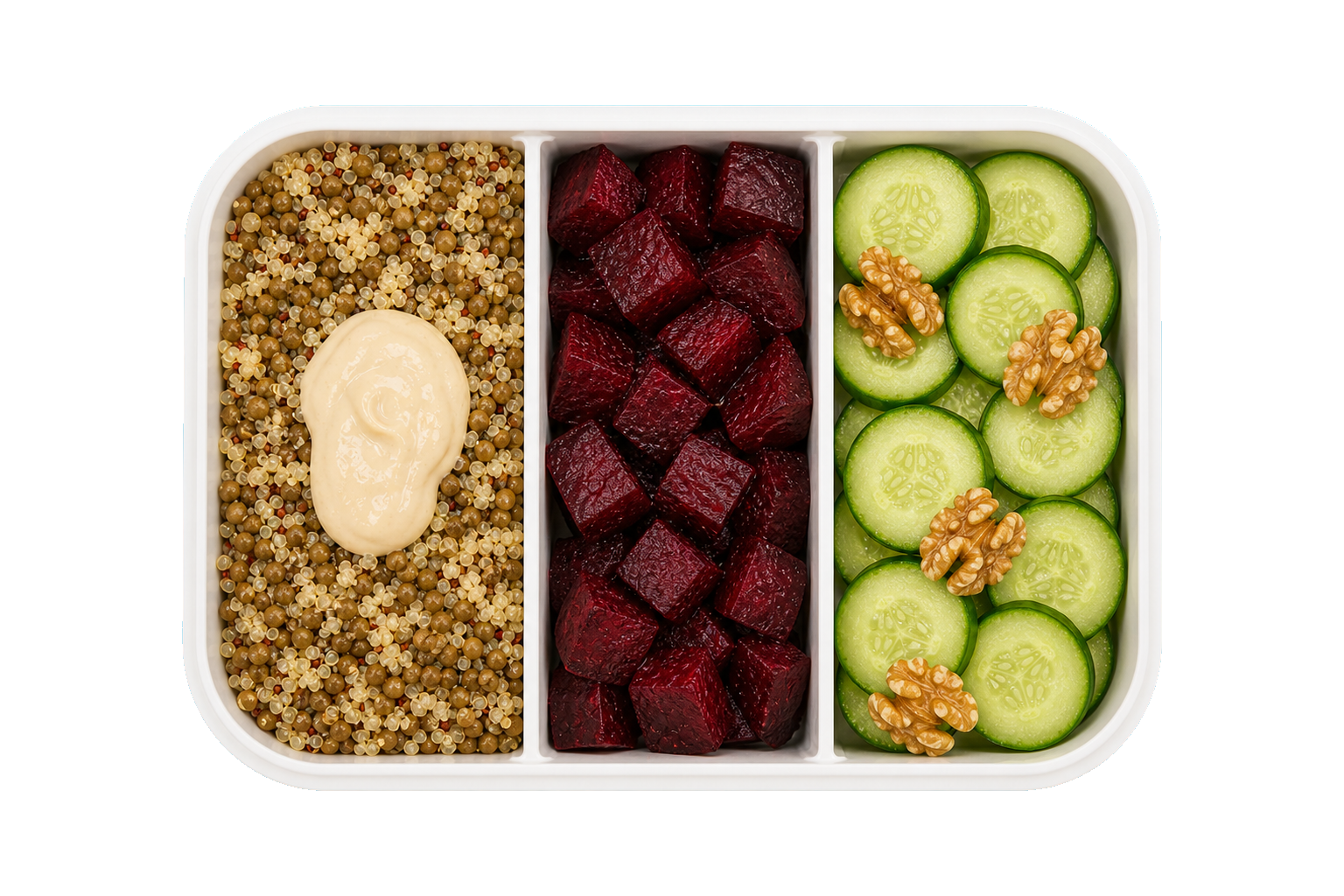 Beet Tahini Lentils with Quinoa