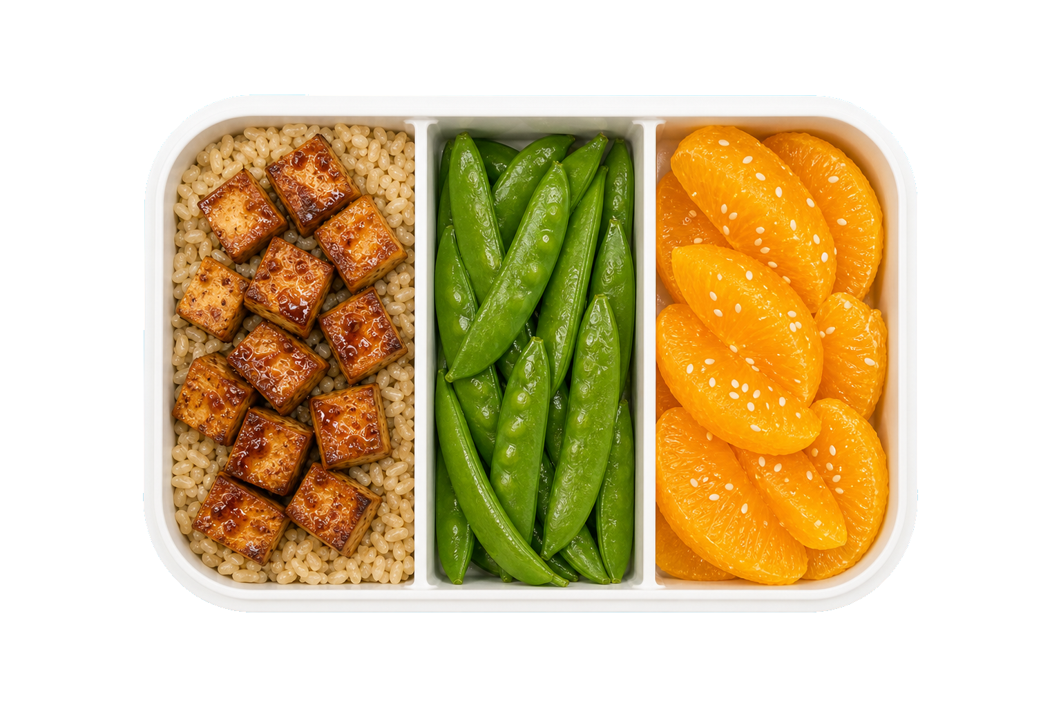 Crisp Tofu Orange with Brown Rice