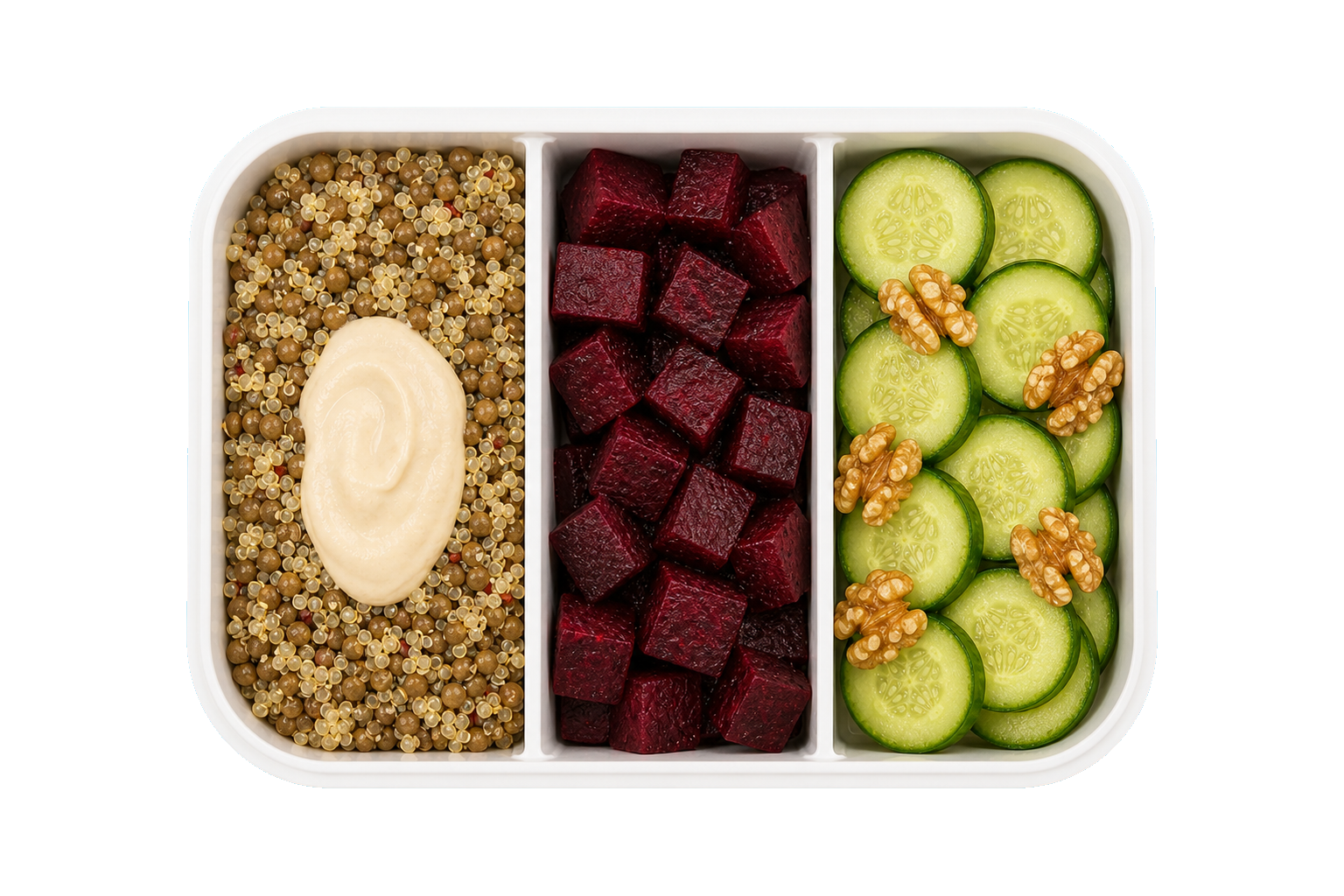 Beet Tahini Lentils with Quinoa