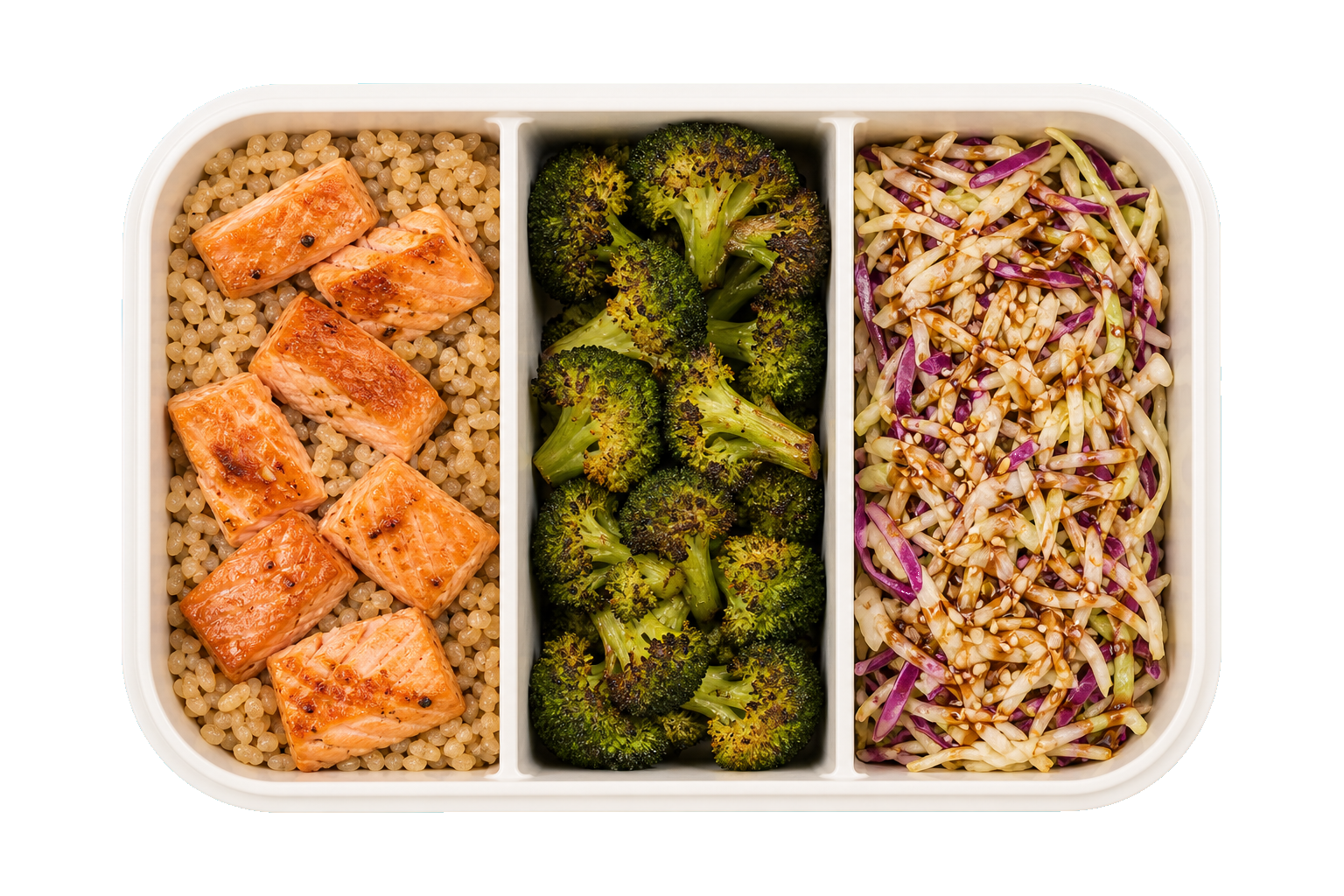 Miso Salmon Broccoli Rice Dinner with Brown Rice