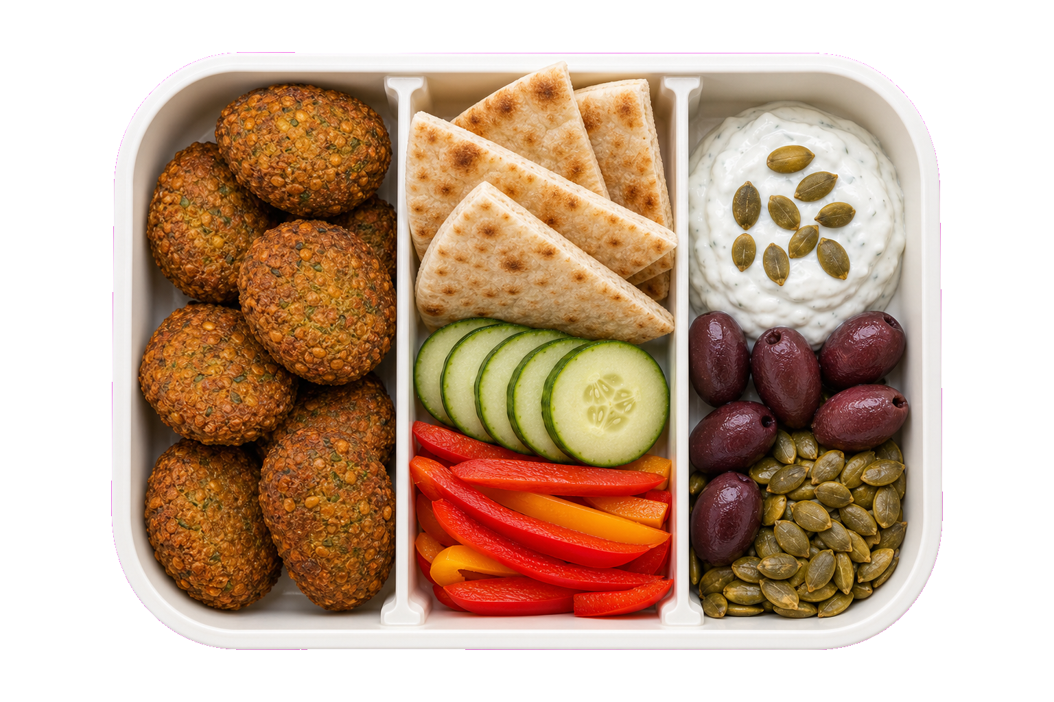 Falafel Crunch Box Office Snack Falafel with Pita