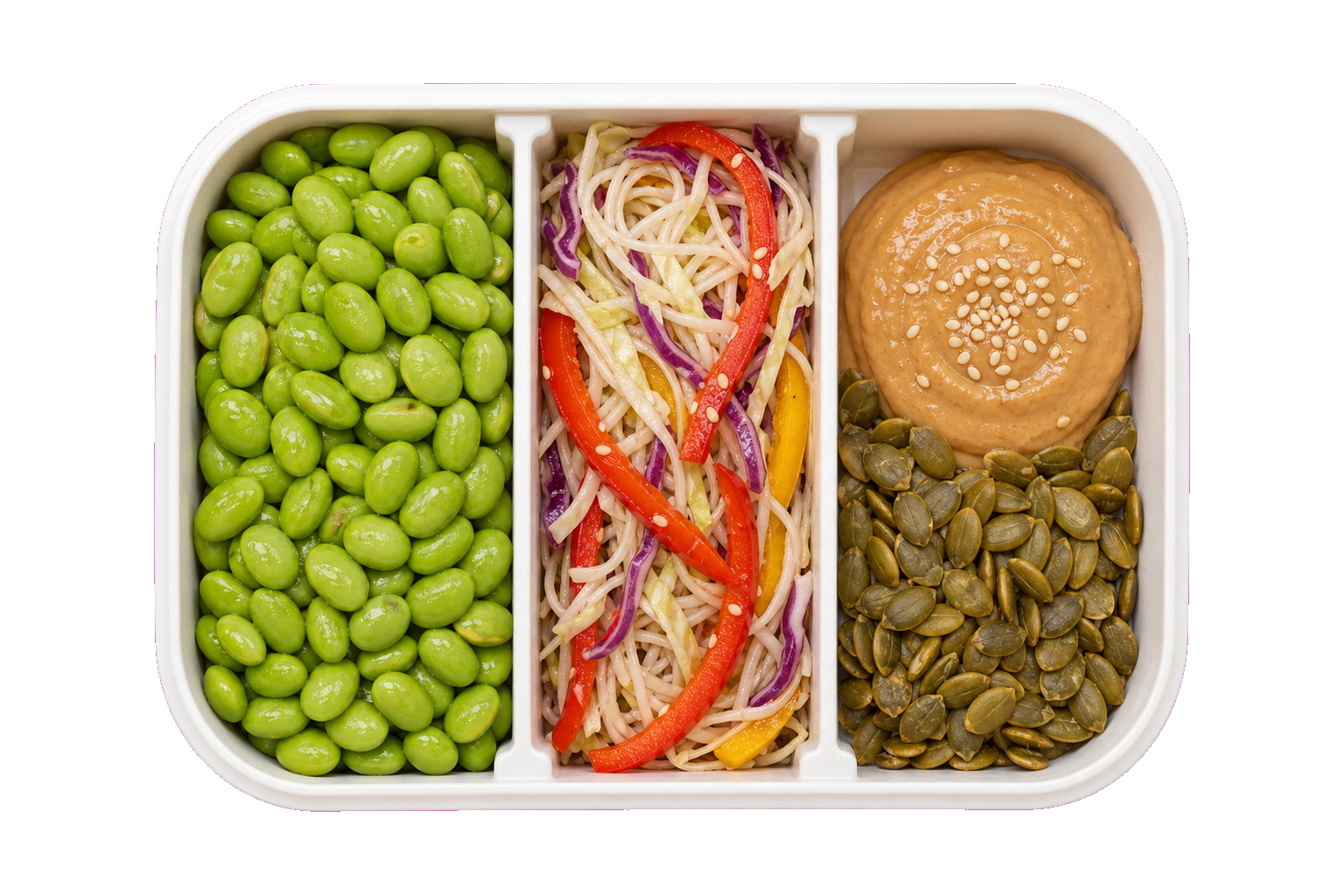 Shelled Edamame with Rice Noodles