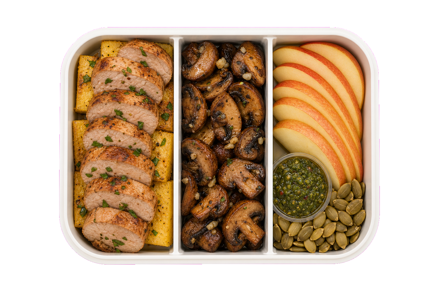 Pork Apple Polenta