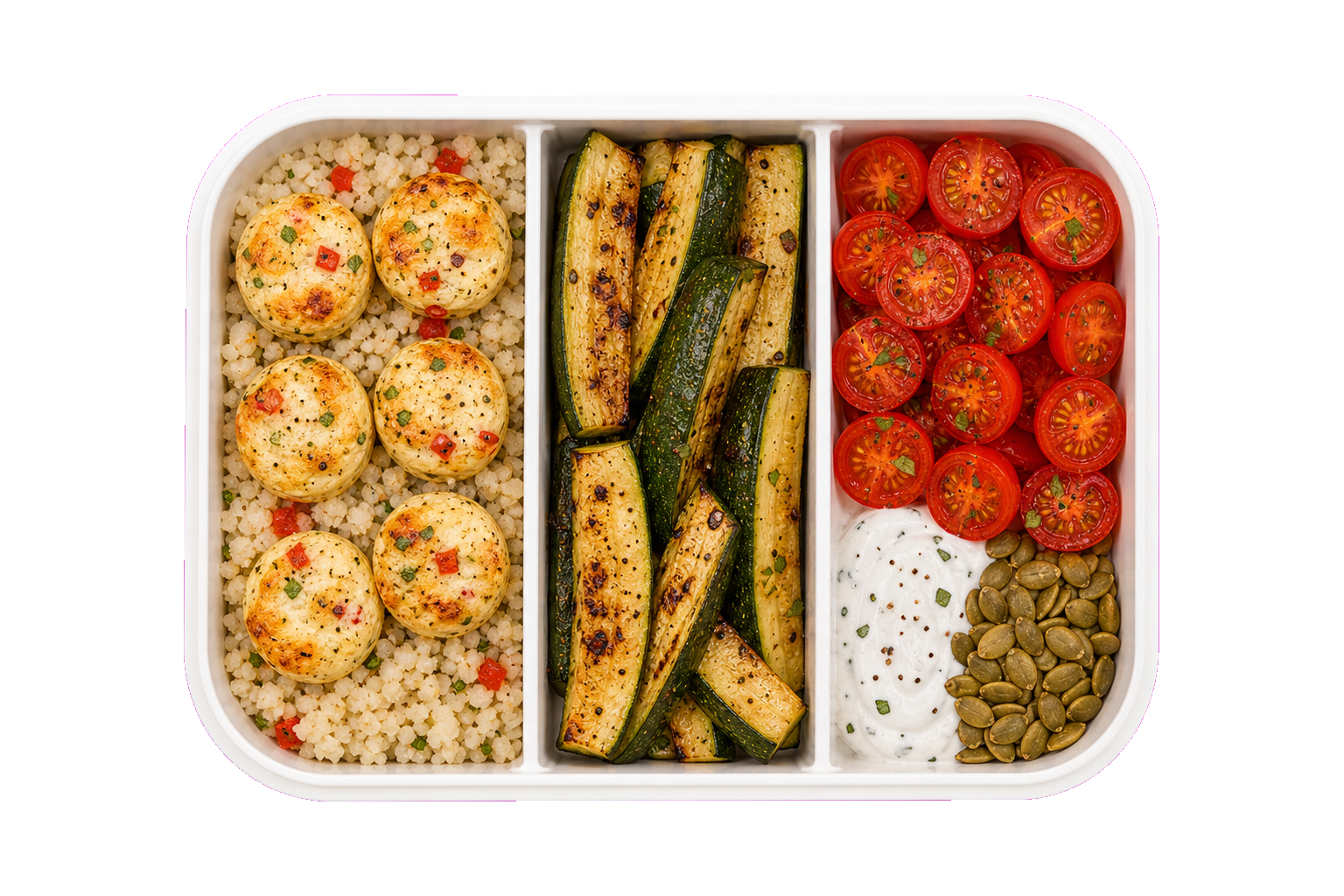 Egg White Garden To-Go with Cauliflower Rice