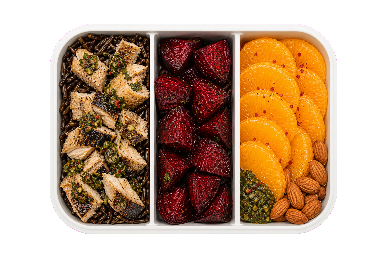 Mackerel Beet Citrus Rice with Wild Rice