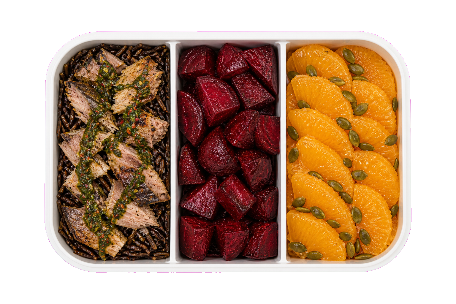 Mackerel Beet Orange Rice with Wild Rice