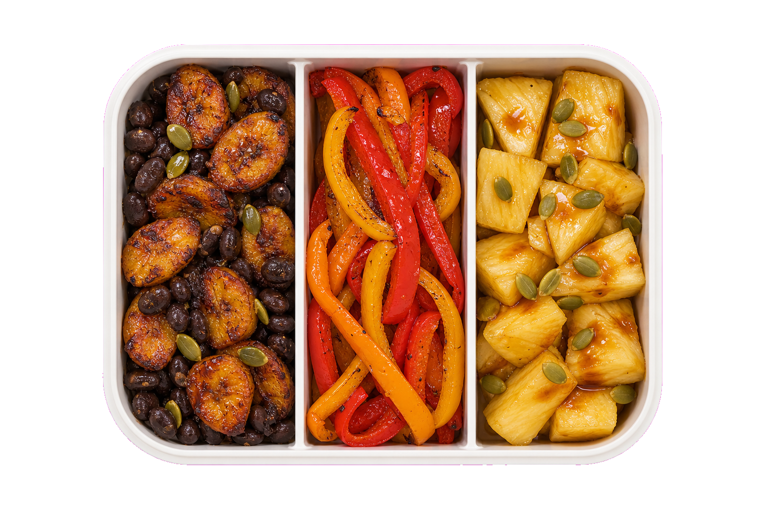 Black Bean Plantain Pineapple Lunch