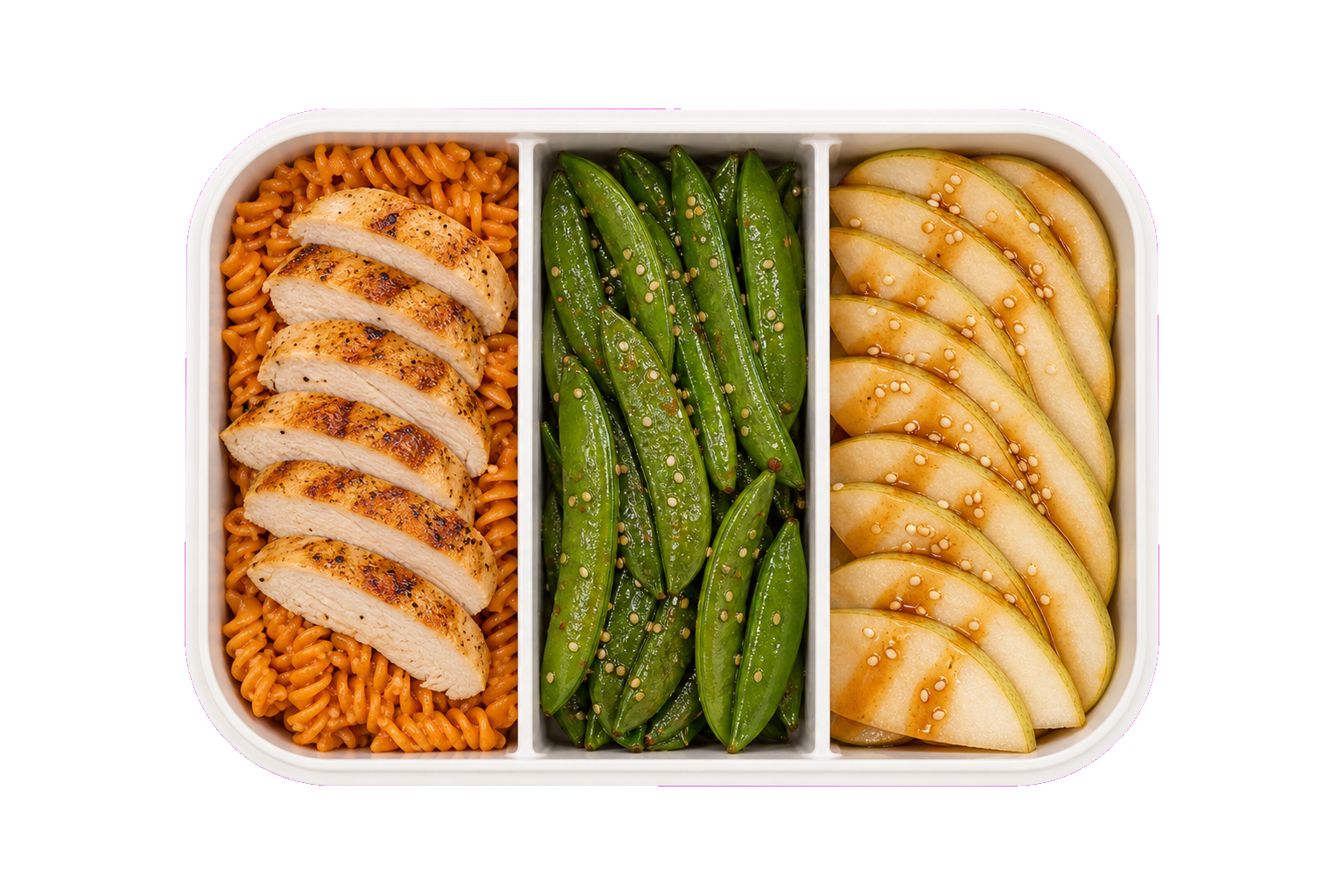 Chicken Lentil Pasta Snap Pea Dinner