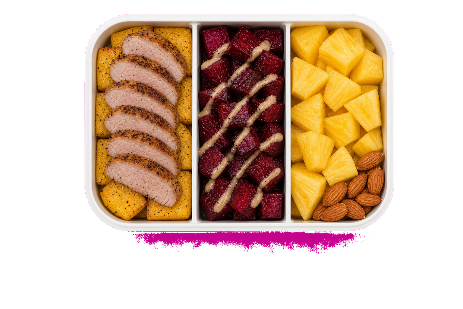 Pork Tenderloin Soft Polenta Squares
