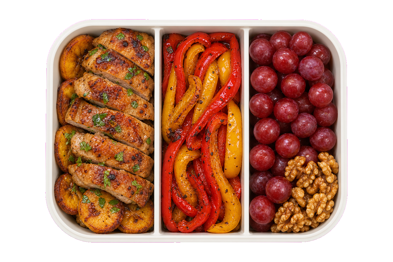 Cooked Chicken Thigh Roasted Plantain