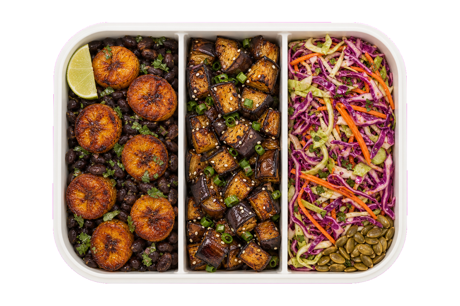 Black Beans Roasted Plantain