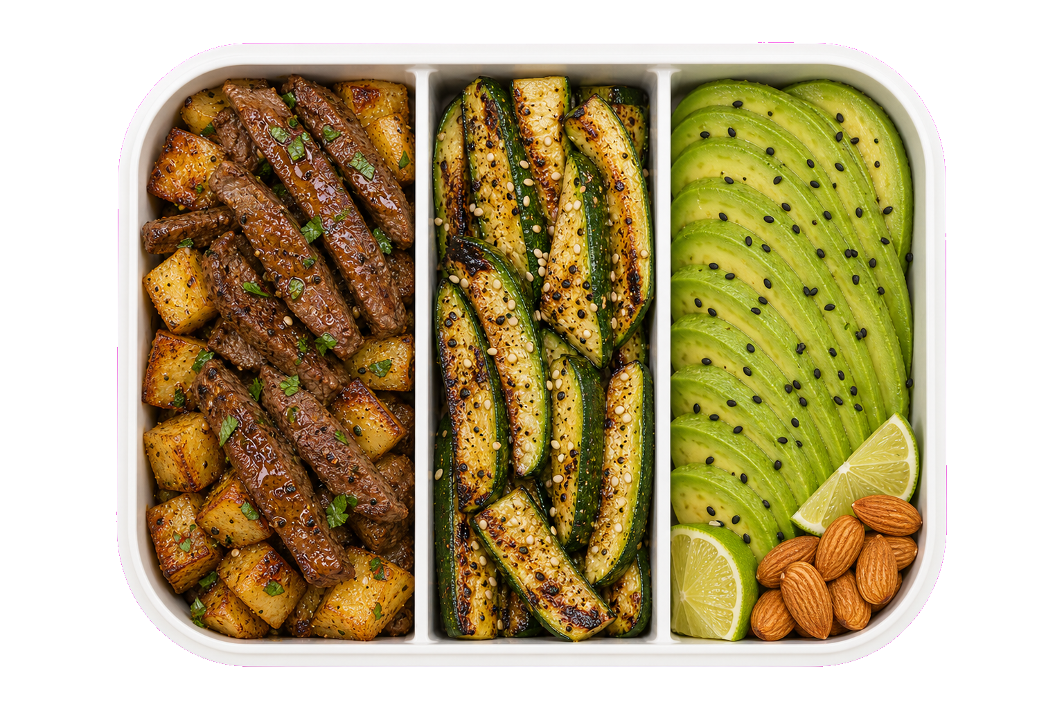 Lean Beef Strips Roasted Potato