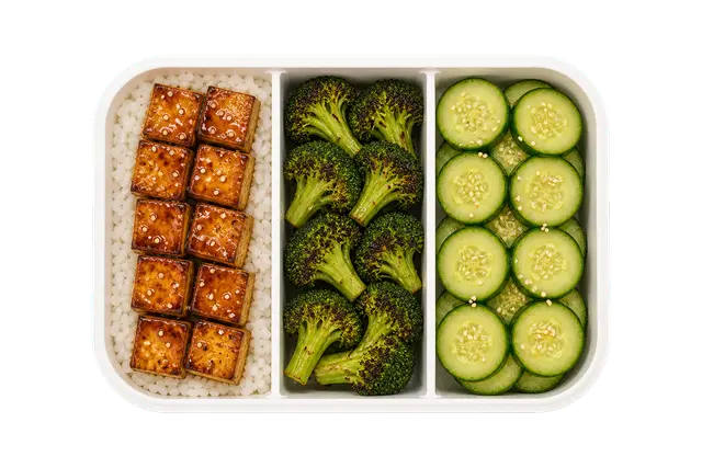Teriyaki Market Tofu with Sushi Rice