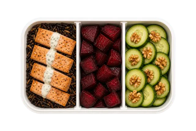 Salmon Beet Wild Rice
