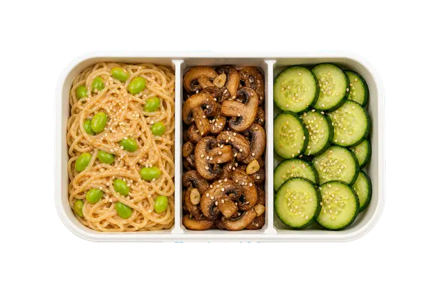 Sesame Soba Box Edamame with Rice Noodles