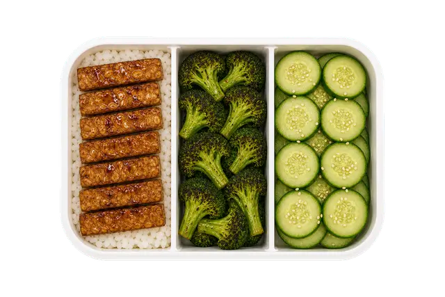 Teriyaki Market Tempeh with Sushi Rice
