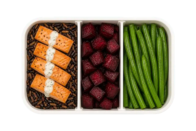 Salmon Beet Wild Rice